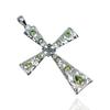 Peridot Cross Pendant: 925 Sterling Silver Charm Jewelry