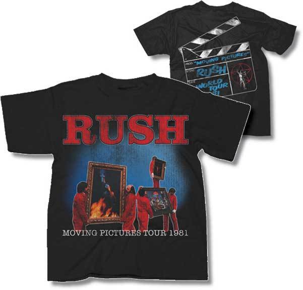 RUSH T-Shirt Moving Pictures Tour 1981 Logo New S-2XL Unisex T-Shirt XXXL