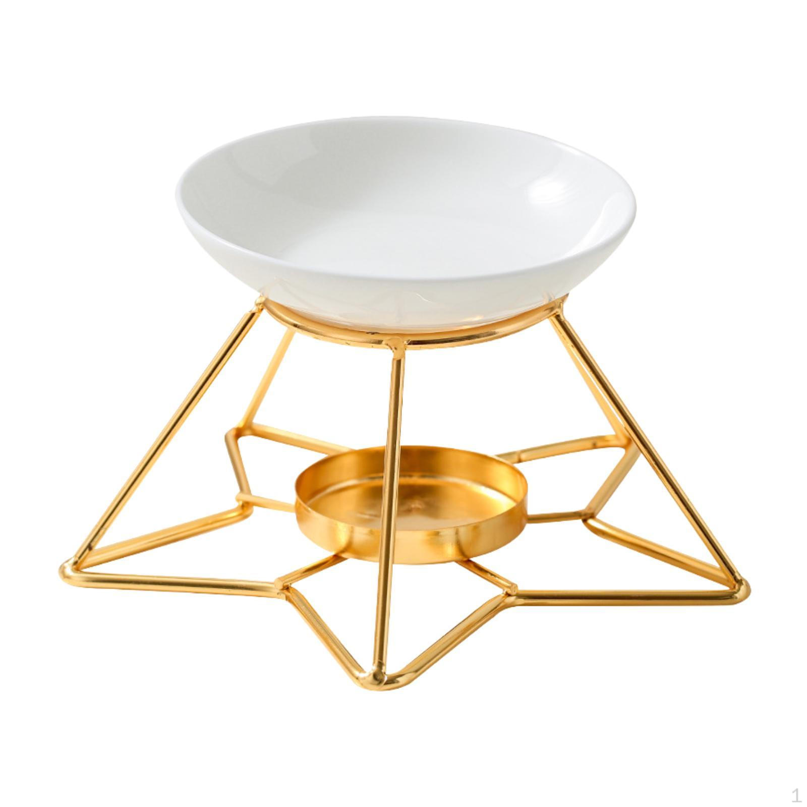 

Аромалампа для эфирных масел, простая в использовании, подарок на день рождения, подставка для чайной свечи для медитации, настольная Gold Base