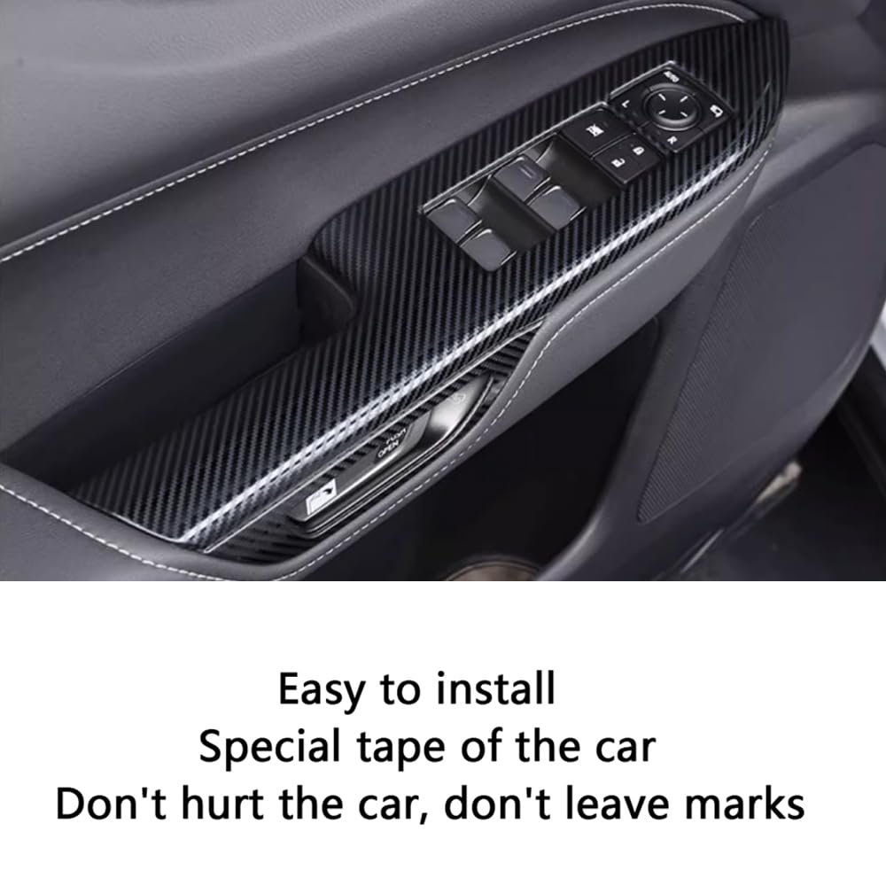 Car Accessories Inner Window Lift Door Lock Switch Control Panel Cover Trim Compatible with Lexus NX 250 350 350h 450h+ 2025 2024 2023 2022 (Carbon