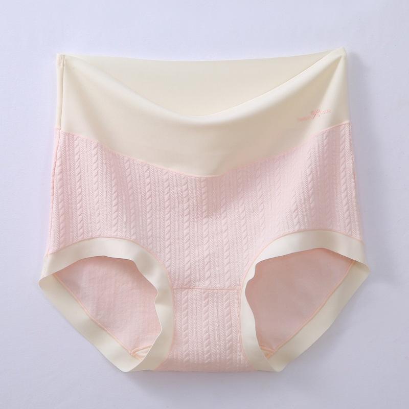 Bomullsundertøy Høy midje Dame Stor størrelse Høst 5A Antibakteriell skritt Truser Magehold Hofter Undertøy