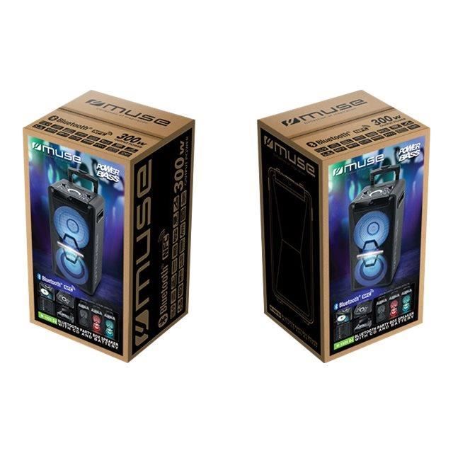 Muse M-1920 DJ Lautsprecher für persönlichen Assistenten kabellos NFC und Bluetooth 2-Wege - NEW ONE - Schwarz