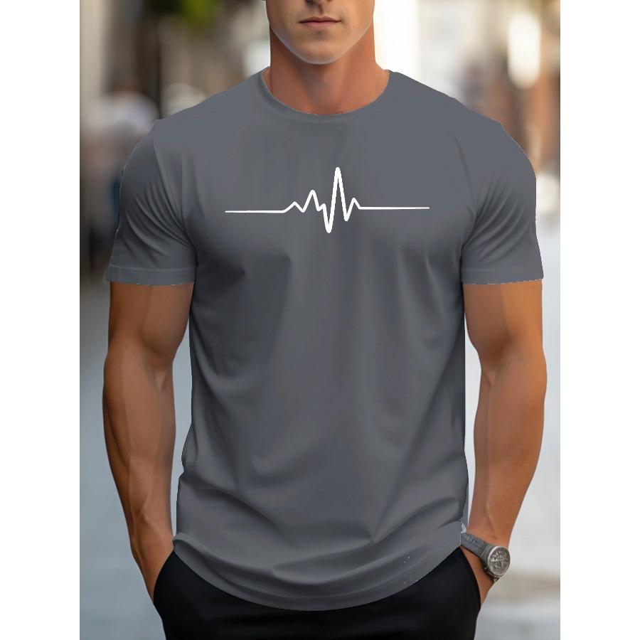 Pánské bavlněné tričko, 100% bavlna, letní, volná velikost, kreativní grafický potisk, slim střih, ležérní sportovní, kulatý výstřih, krátký rukáv, top