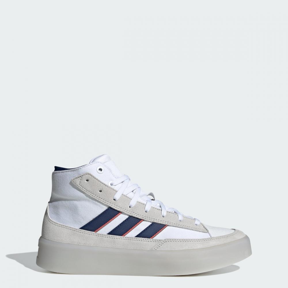 

adidas Men s adidas ZNSORED HI Shoes cloud white dark blue grey one