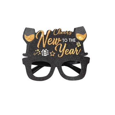 Glitter 2026 New Year Glasses Sequin Cheers Star Happy New Year Glasses Creative Colorful New Year Decorative Glasses Photo Prop