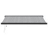 VidaXL Retractable Awning Anthracite and White 4x3 M Fabric and Aluminum, Awning, Patio Awning, Window Awning, Awnings, 3216140