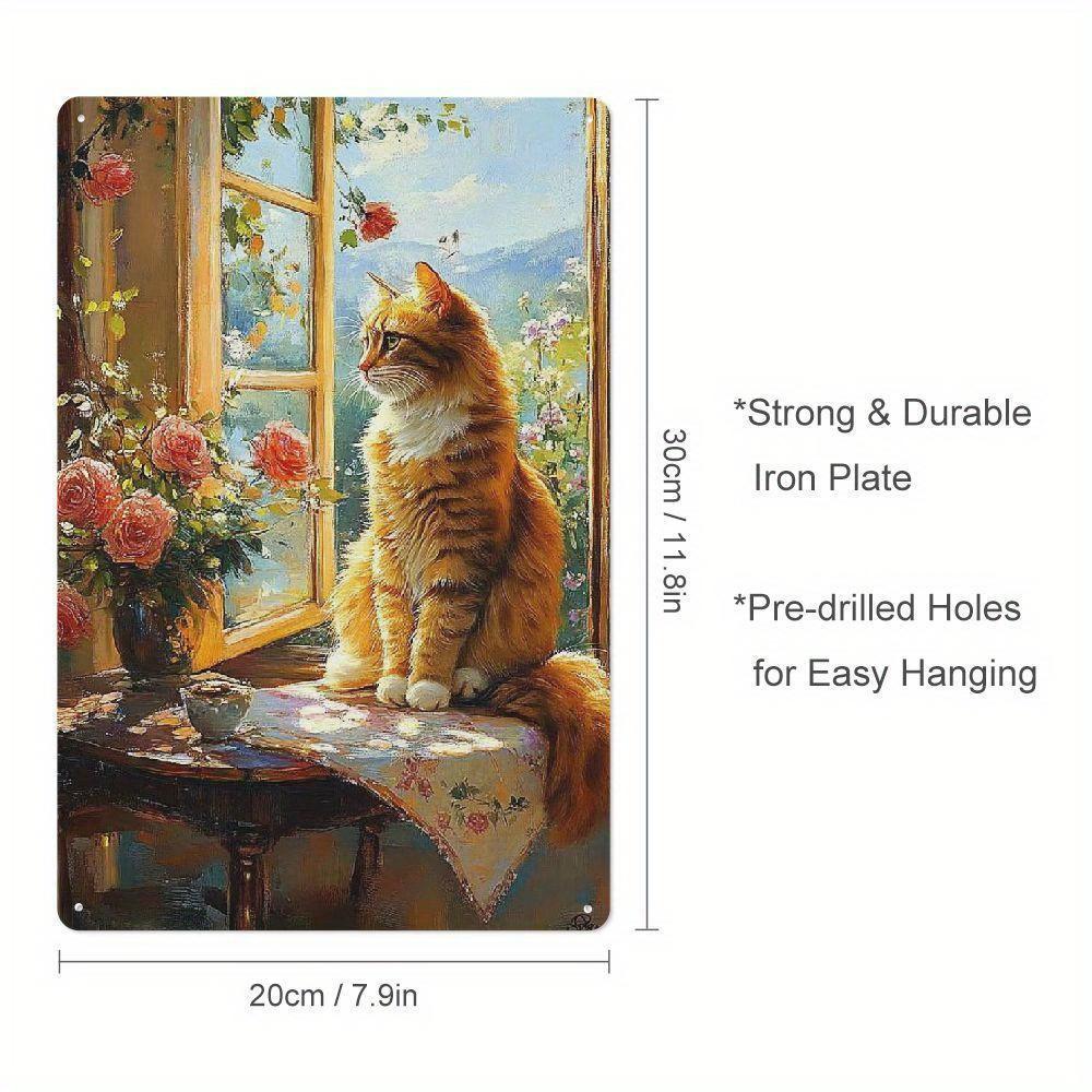 

Vintage Style Fun Cat Metal Sign Ideal for Home Bar Decor x Inches AllSeason Wall Art and Hanging Decor 20x30cm（7.8x11.8inch）
