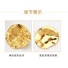 European and American personalized fashion round texture earrings, studs, titanium steel plated with 18k gold ins wind earrings, women's jewelry