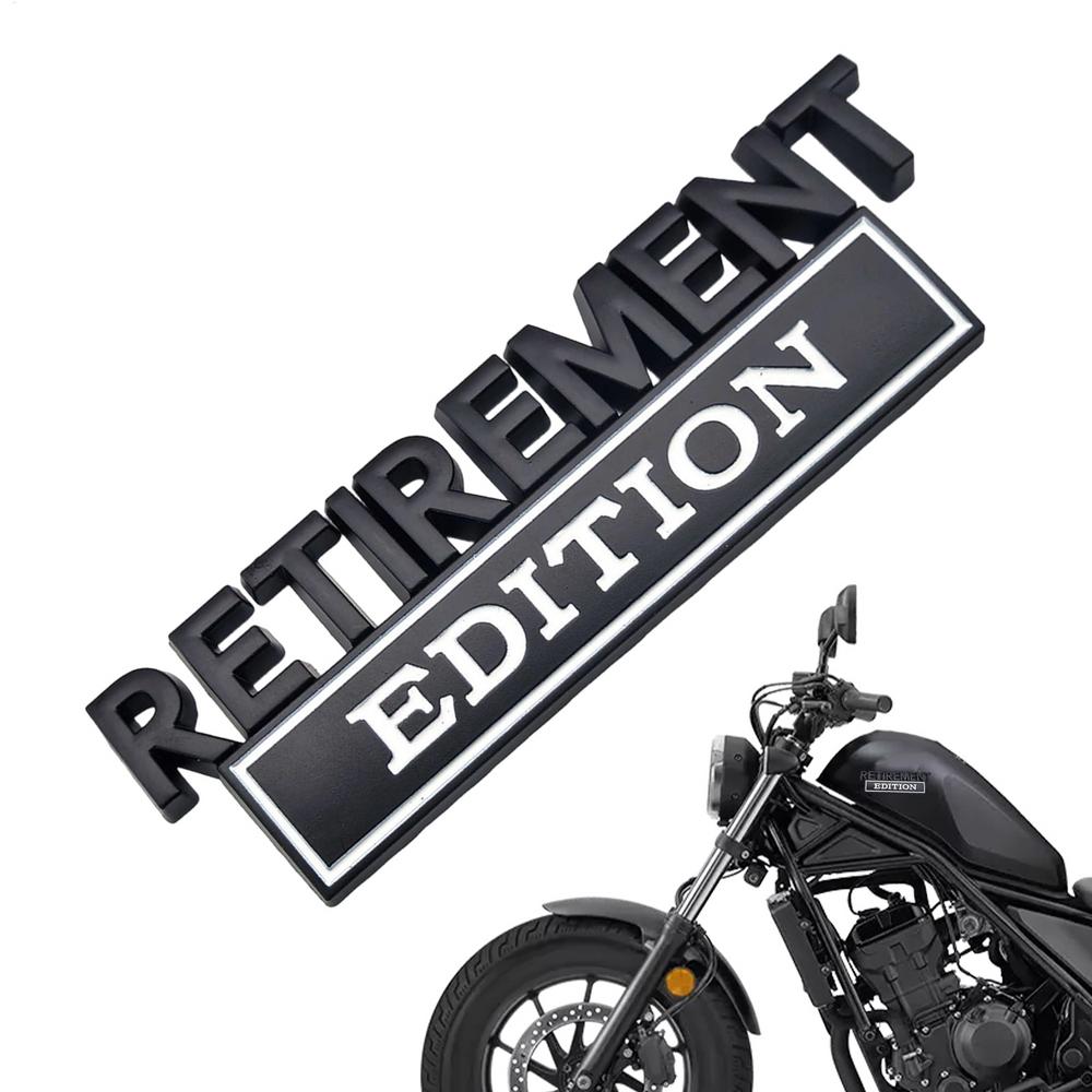 

Car Emblems Retirement Edition Emblem 3D Metal Exterior Sticker For Truck Vehicle Hood Door Tailgate Upgrade Bumper Decoration