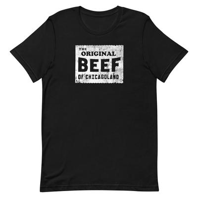 The Original Beef of Chicagoland Bear Black Graphic Tee Shirt Unisex 100% Cotton T-shirt Mens Tees Top