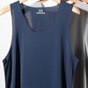 Camiseta sem costura de manga curta para homem, Top regata atlético branco leve de verão para desporto e fitness, Colete casual respirável com padrão xadrez pequeno para corrida