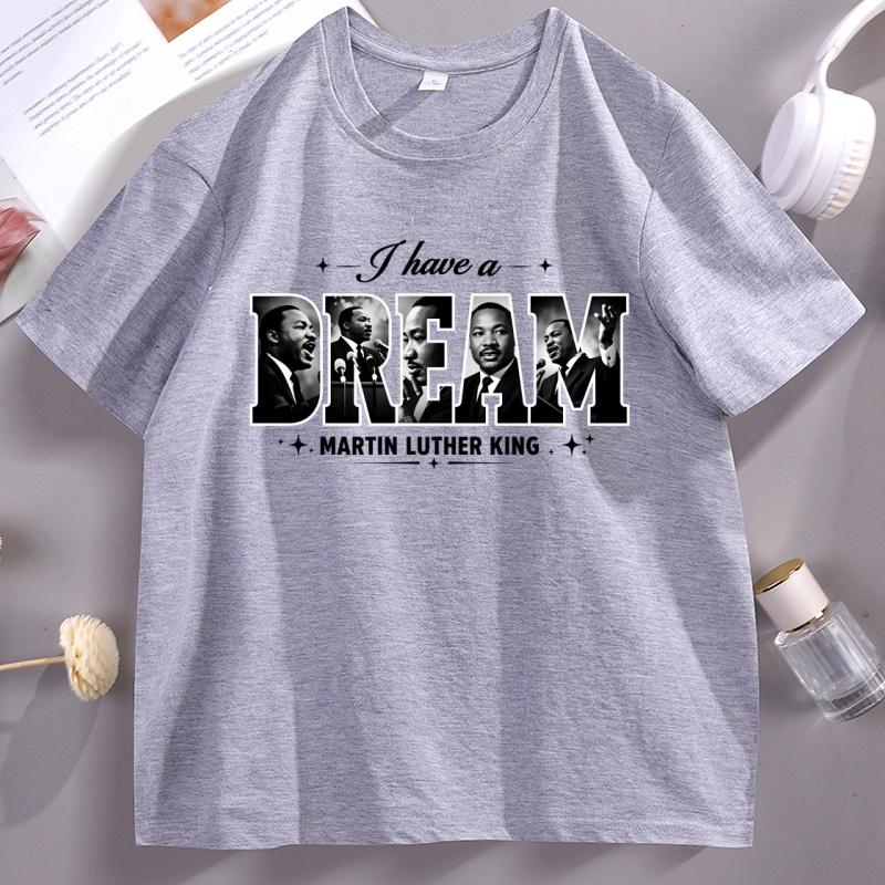 Martin Luther King Tshirt Black History Month Tshirt Mlk Juneteenth Tshirt I Have A Dream Graphic Tees Unisex Unisex Casual T Shirt