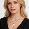 1 Pair Necklace Family Bonds Heart-Shaped Pendant Necklace Mom Daughter Matching Charm Necklace Jewelry Accessories