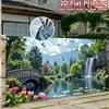 2D Plane, 1 Piece 2D Plane Printed Party Banner - Four Seasons Beautiful Tropical SceneryXY