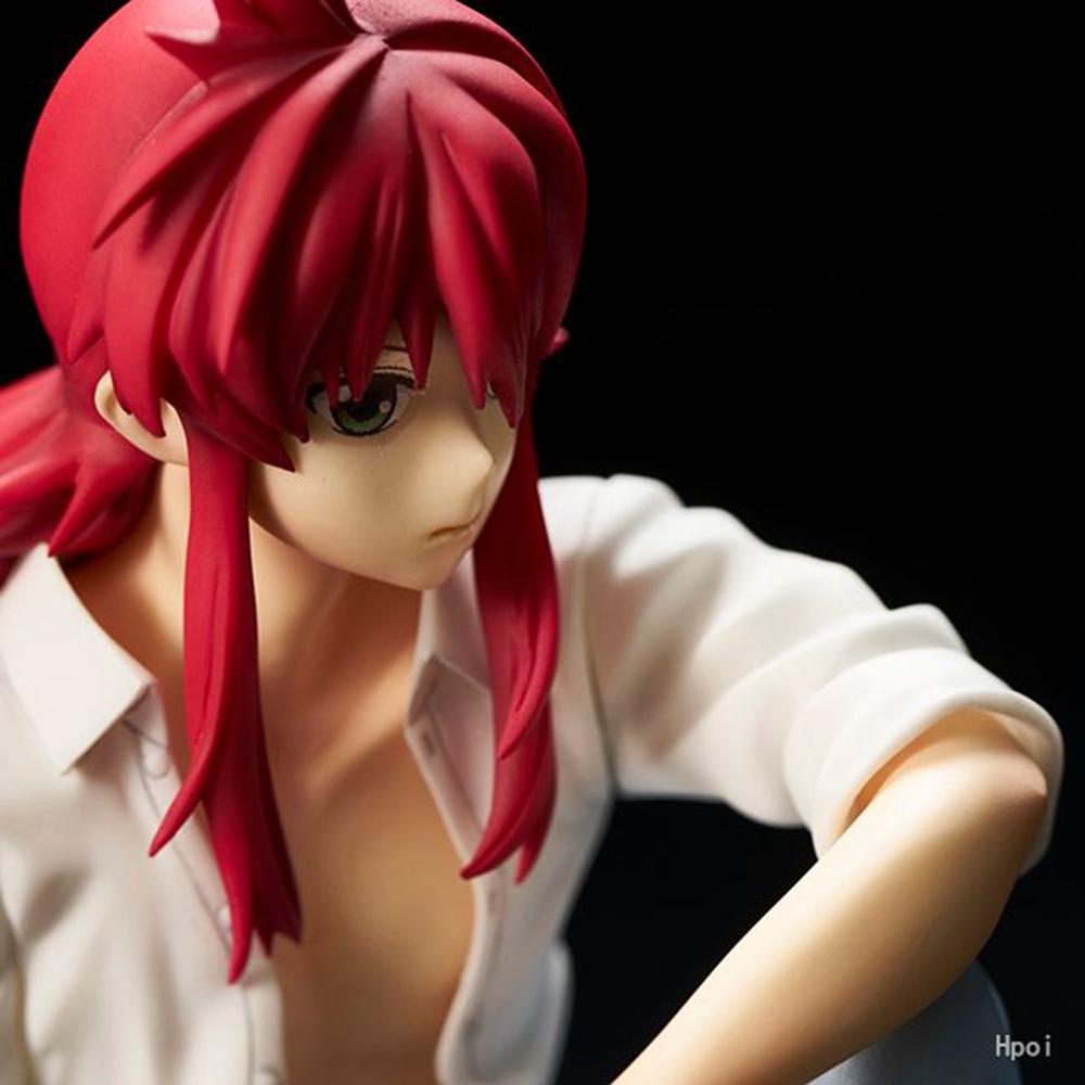 8.5CM Anime Yu Yu Hakusho Kurama Figure Sitting Posture Urameshi Yuusuke Noodle Stopper Figure Model Toy Doll Aciton Figure