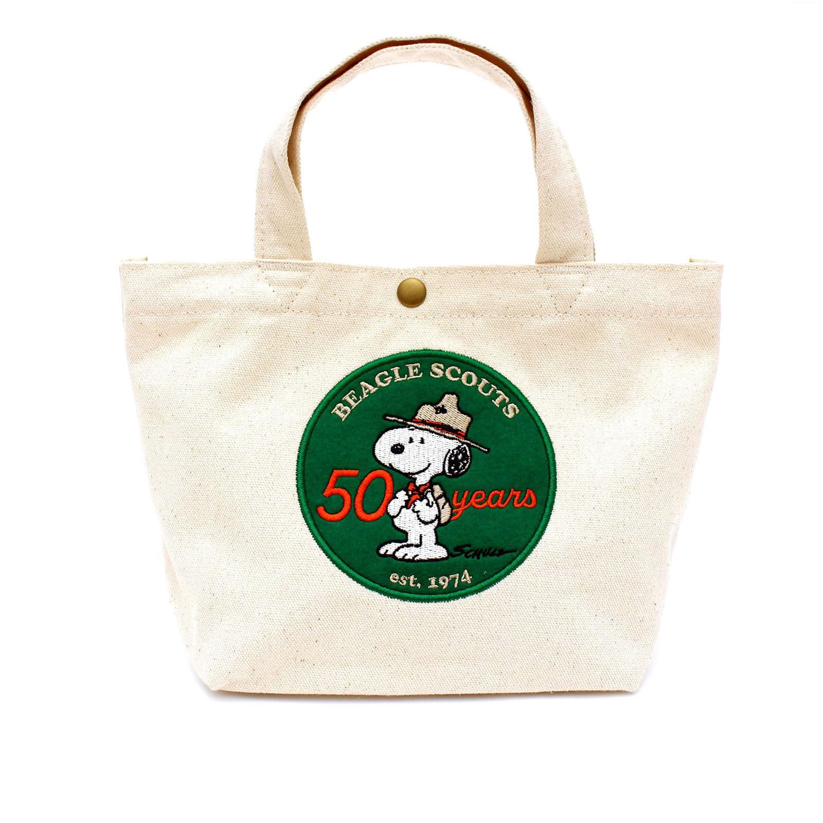

Canvas Mini Tote Bag Canvas Bag Lunch Bag Snoopy PEANUTS Scout 50th Natural [Hapitas] Women s PN132.Beagle
