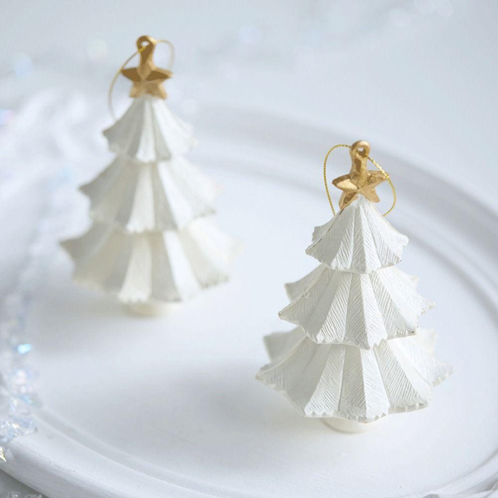 White Christmas Decoration Plastic Xmas Baubles Creative Christmas Tree Ornament  Scene Making