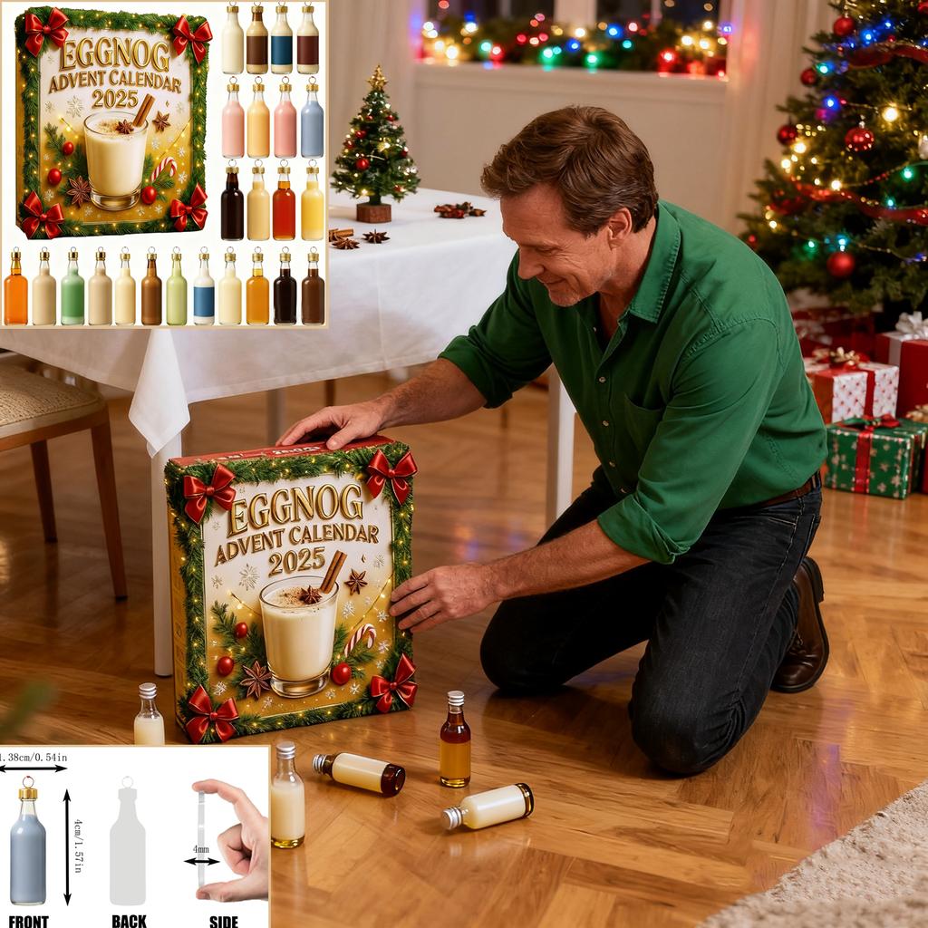 2D Plane+airplane Box +24PC Hot Egg Wine Countdown Box Christmas Advent Calendar