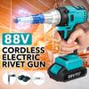 Electric Rivet Guns 3.0-5.0mm Brushess Automatic Cordless Rivet Nut Guns Drill Insert Riveting Tool With 6000mAh Battery AC 110-240V