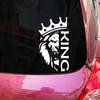 1Pc Lion With A Crown King Car Decals Auto Triangular Window Bumper Refit Car Body Styling Water-Repellent Sunscreen Vinyl Decals
