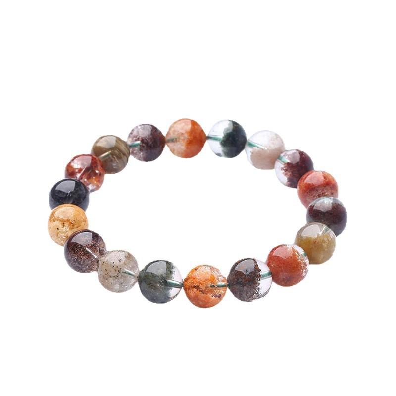 Natural Brazilian crystal7A Four Seasons Color Ghost Treasure Bowl Bracelet for Men and Women, Crystal Jewelry Gift