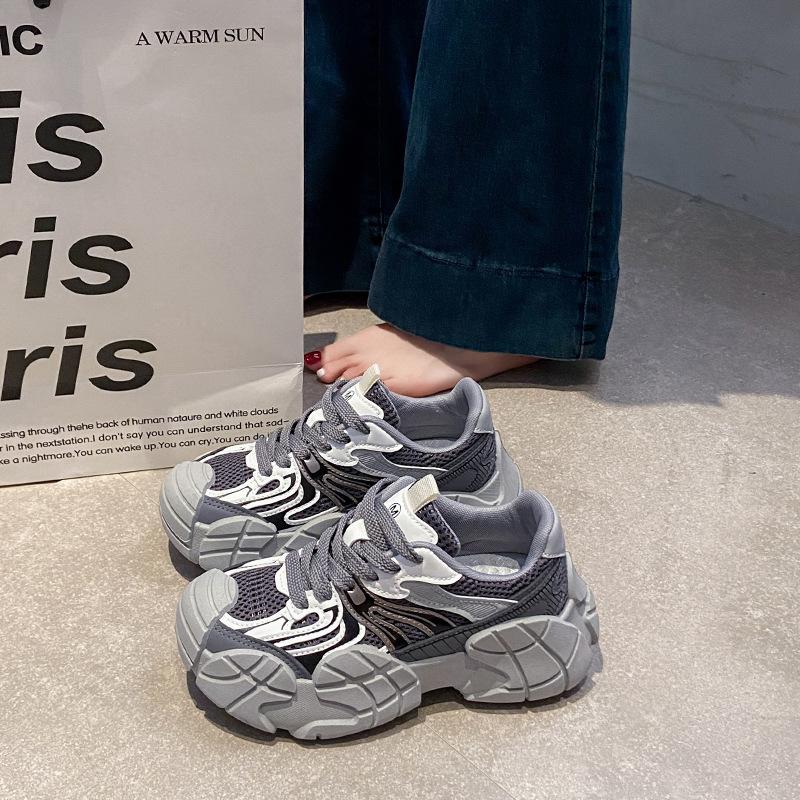 Fashion Platform Dad Shoes Women's 2025 Autumn and Winter Korean Version Muffin Versatile Color Matching Breathable Casual Sports Shoes