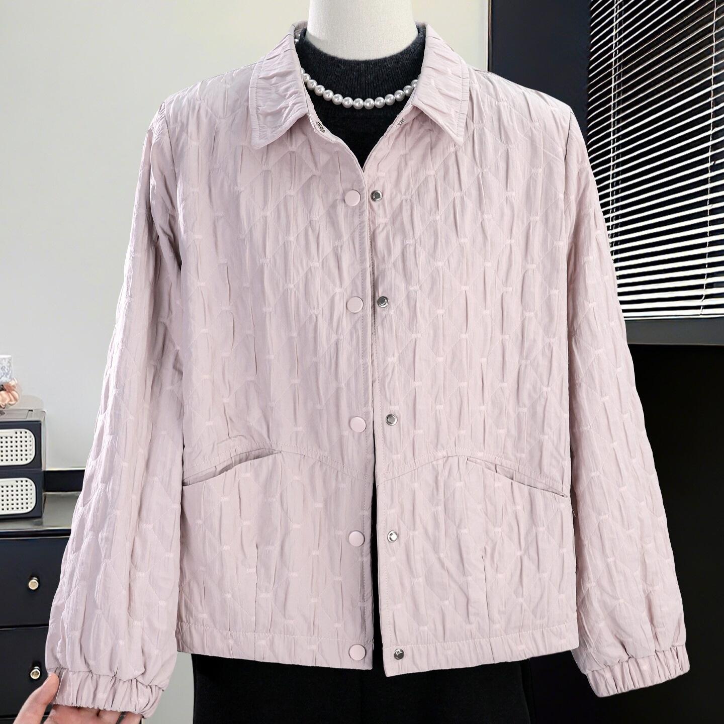 

2026 Spring Autumn Stylish Mom Jacket - Casual Shirt for Middle-aged & Elderly Women M (Below 110 Jin)