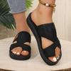 Women's Trendy Open-Toe Water-Resistant Slippers: Fashionable, Comfortable, Wear-Resistant Outdoor Sandals