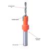 8-Piece Woodworking Countersink Drill Set - Self-Tapping, Concealed Installation, Alloy Step & Tapered Drill Bits