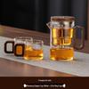 Qīwēi One-Button Tea-Water Separating Glass Infuser Teapot
