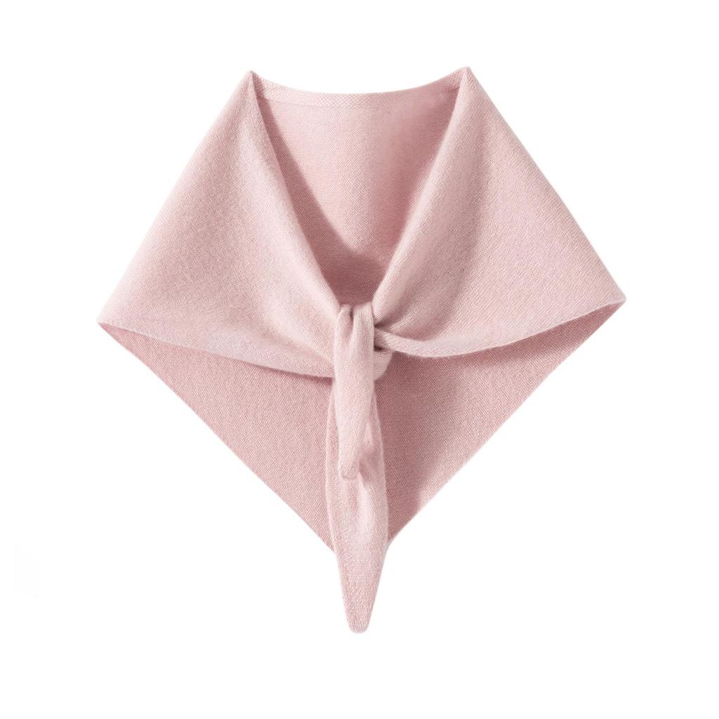 100% Pure Cashmere Women's Knit Triangle Scarf - Neck Warmer & Protector for Autumn/Winter