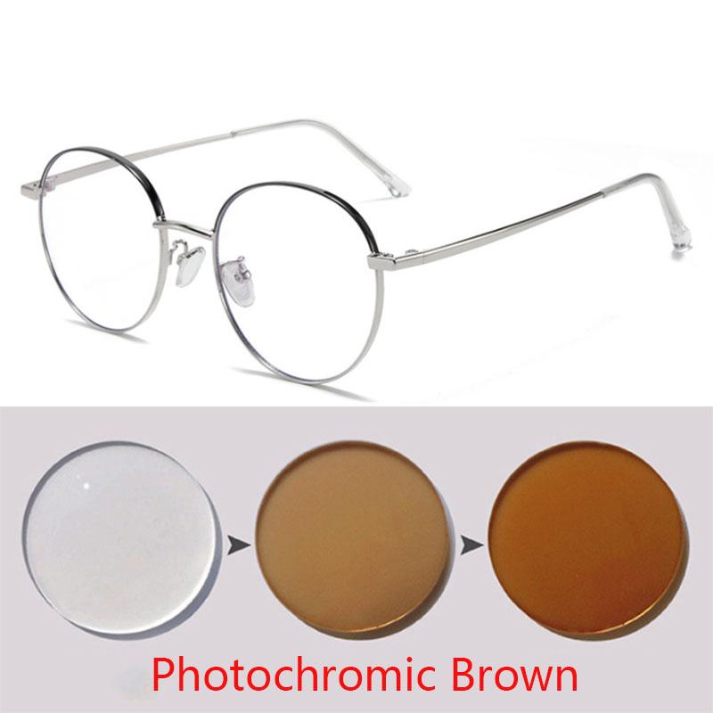 -1.0 -1.5 -2.0 Bis -6.0 Runde Fertige Kurzsichtigkeitsbrillen Herren Damen Metallbrille Rezept Schüler Kurzsichtigkeitsbrille