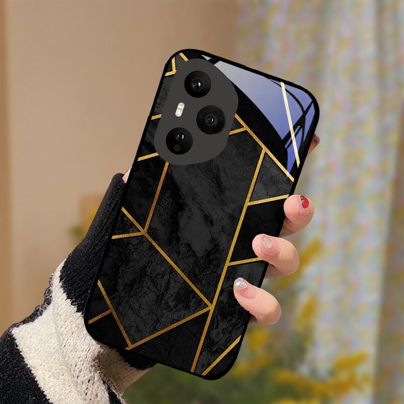 Tempered Glass Phone Case For Honor 400 Pro Honor400 Lite 5G Cover Luxury Painted Hard PC Fundas Shockproof Protective Shell