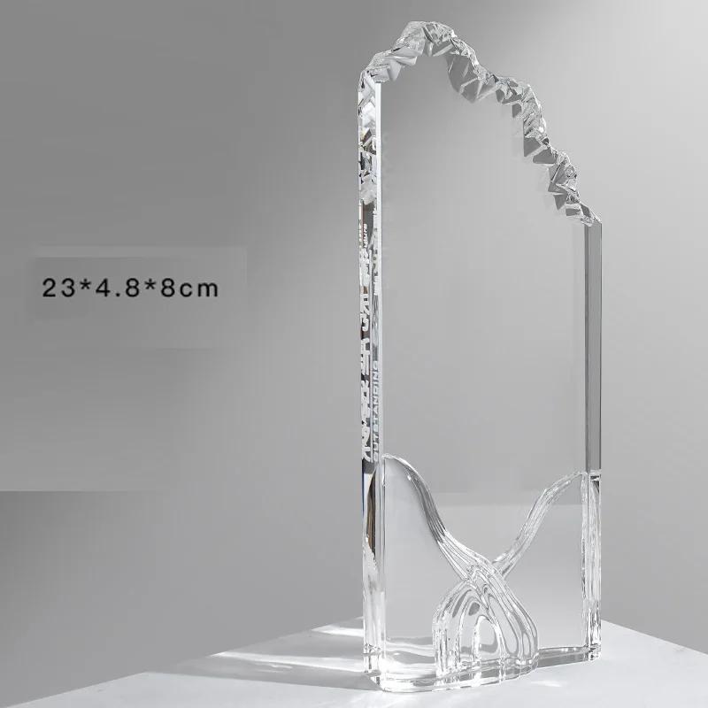 

Customized Transparent Crystal Trophy, Excellent Staff Team Souvenir annual Meeting Enterprise Award, Home Decoration Medal, 1Pc