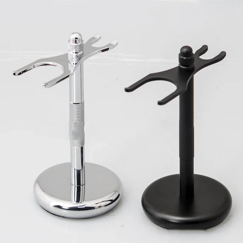 Men Razor Holder Alloy Shaving Brush Stand High Quality Men's Safety Manual Razor Rack (Not Including Shaving Razor & Brush)