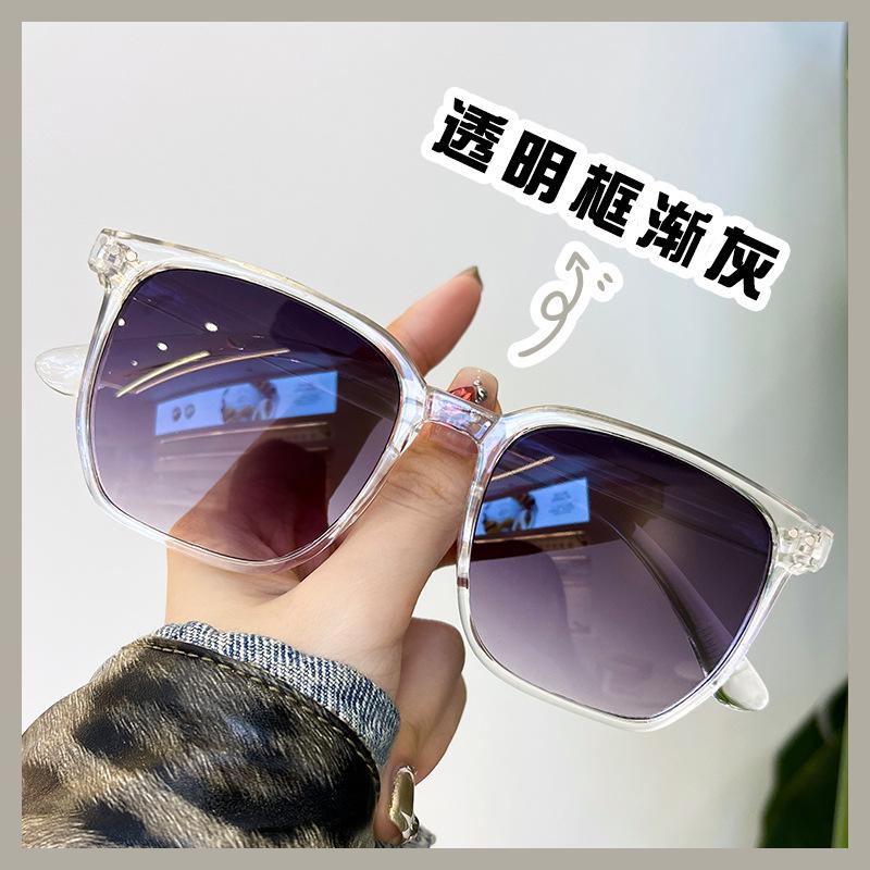 Women's Influencer Style Polarized Sunglasses - Korean Trend UV Protection, Large Face Slimming Design