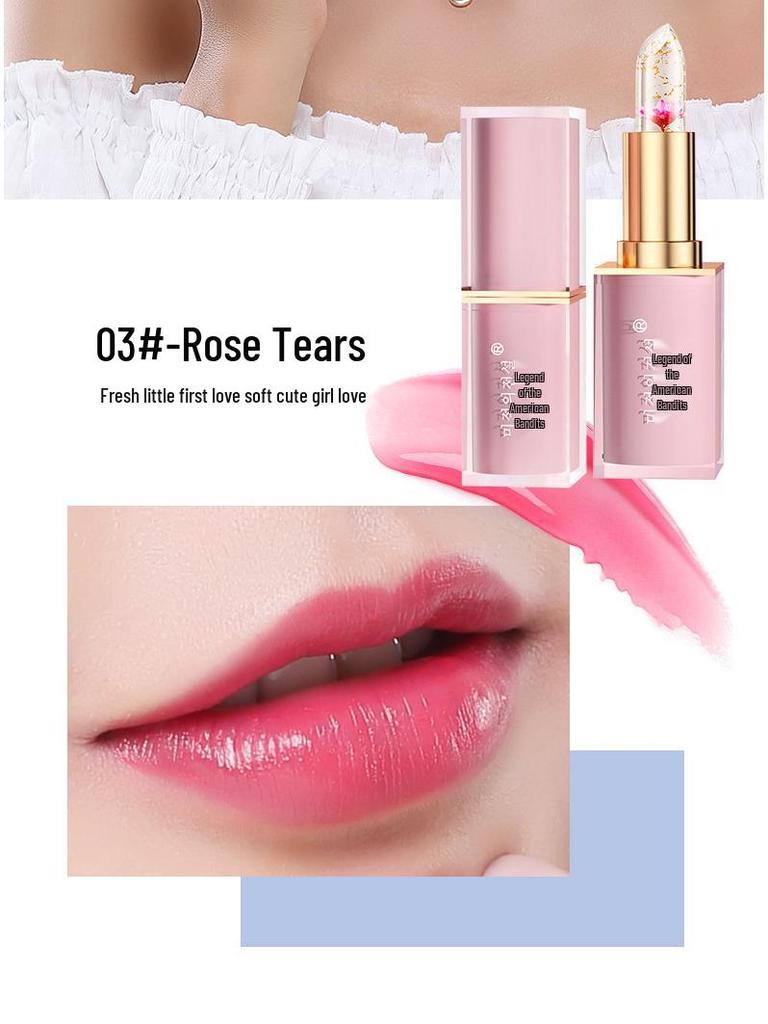 Meikou Legend Red Cherry Color-Changing Moisturizing Lipstick - Non-Fading Carrot Lip Shade.