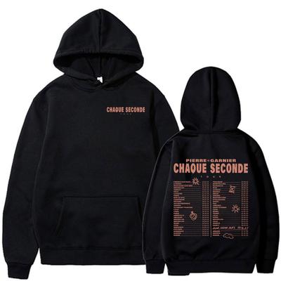 Pierre Garnier Każda Sekunda Trasa 2025 Merch Bluzy z Kapturem Moda Hip Hop Bluzy z Kapturem Odzież Męska Damska Oversize Pulower