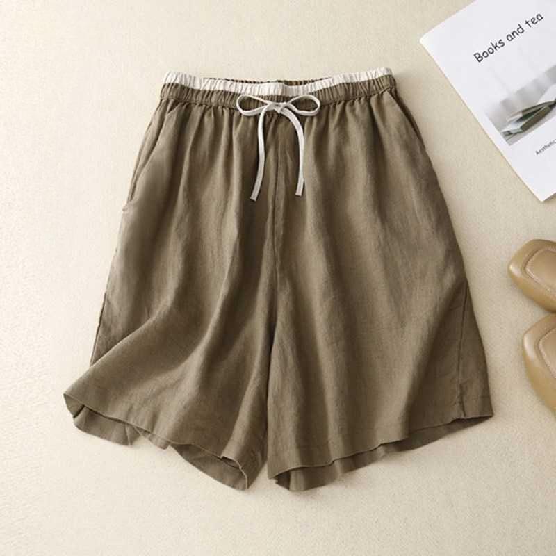 

Summer Lace-up, Capri Pants Women s Shorts Casual Pants M хакі