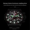 Men Watch, Classic Stainless Steel Quartz Luminous Luxury Wristwatch Waterproof