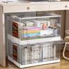 Bahainiao Foldable Transparent Plastic Book Storage Box, Student Book Organizer, Book Container, Storage And Organization Box