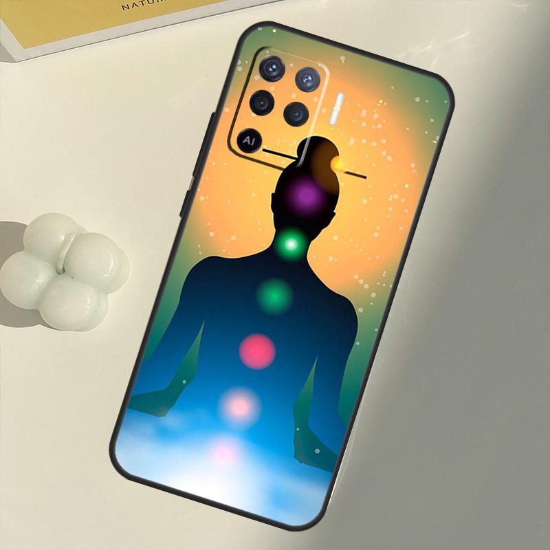 Mandala Chakra Insist Yoga Case For OPPO A15 A74 A54 A94 A52 A72 A31 A53 A53S A5 A9 2020 A3S A5S A83 A91 A93 Cover