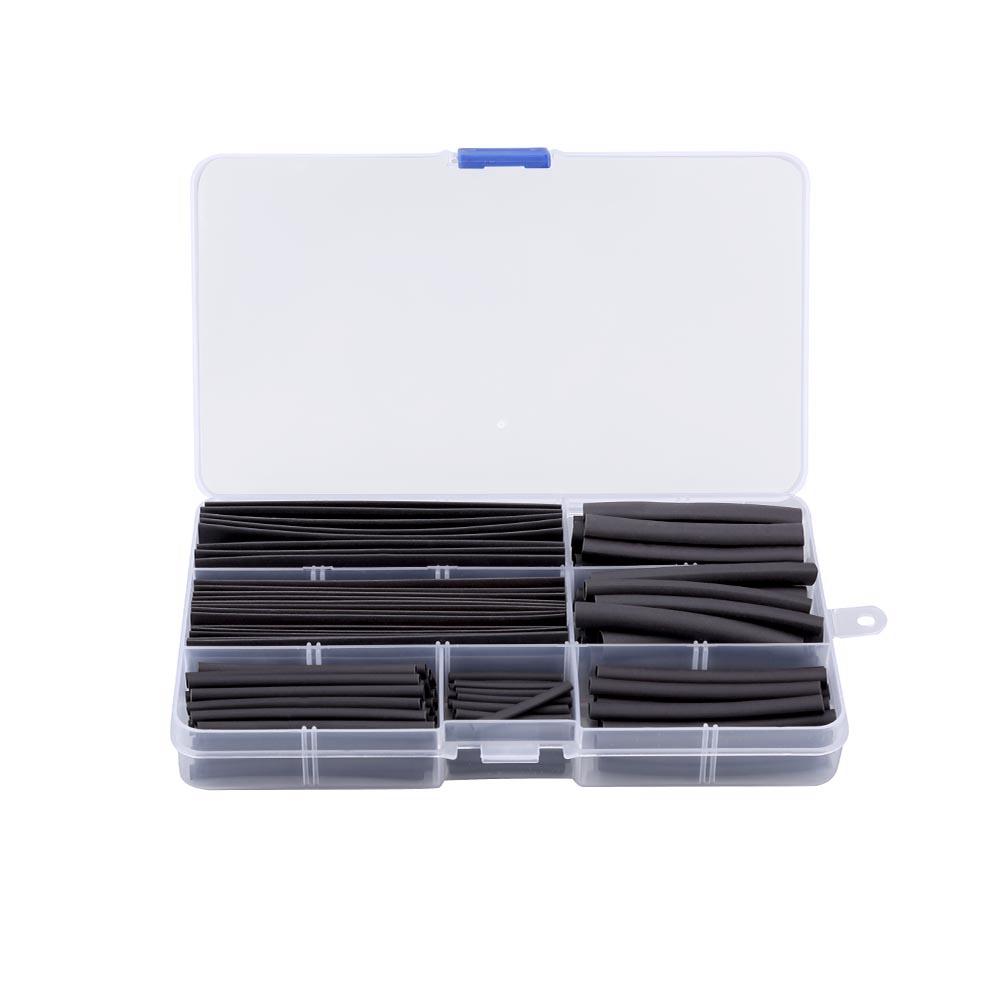 

150 шт./комплект RC Wire Cable Sleeving Wrap 2:1 термозбіжна трубка чорна