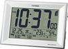 RHYTHM Citizen Paldigit Wide DL Alarm with Thermometer and Clock, Radio-Controlled, Hygrometer, White, 117x173x57mm, 8RZ151-003