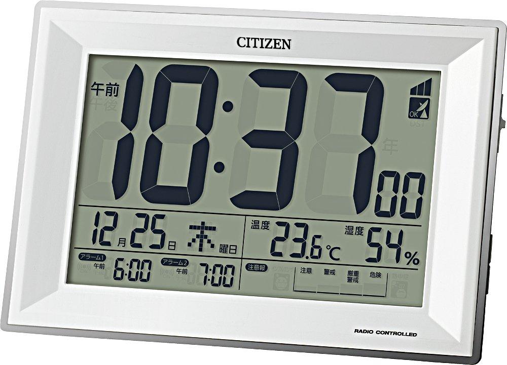 

RHYTHM Citizen Paldigit Wide DL Будильник с термометром и часами, Радиоуправляемый, Гигрометр, Белый, 117x173x57мм, 8RZ151-003 белый
