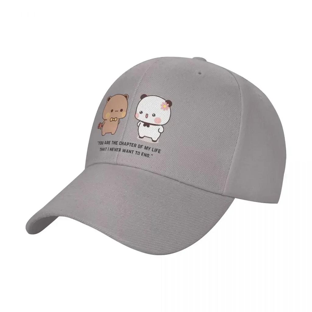 Bubu Dudu Panda Bär Baseballkappen für Erwachsene mit gebogenem Schirm Sonnenkappen Hüte Verstellbar Polyester Anglerhut Sommerkappen