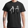80er Jahre Vintage Film Pulp Fiction Kurzarm Rundhals T-Shirt für Herren Große Größe Erwachsenen Oberteil