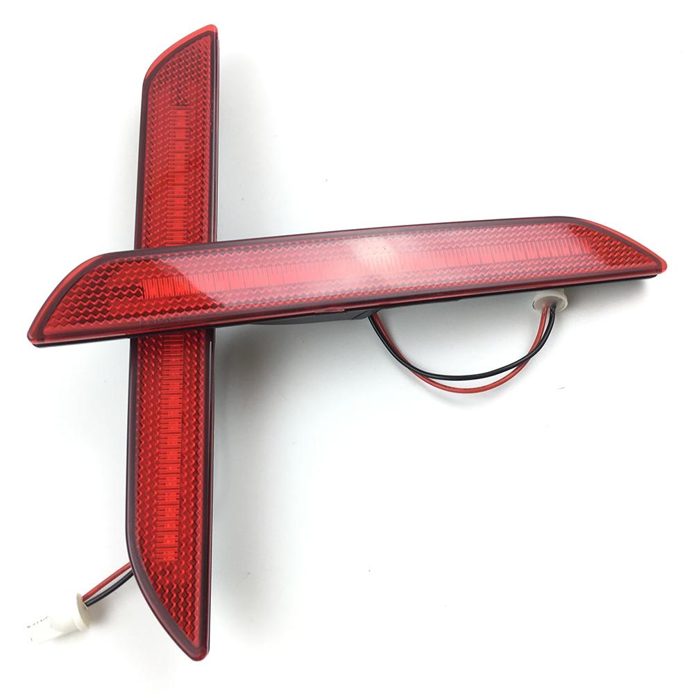 2Pcs Red Side Light Smoked For Ford Mustang 2015 2016 2017 2018 LED Rear Side Marker Reflector Lights Lamps Bumper Signal Light