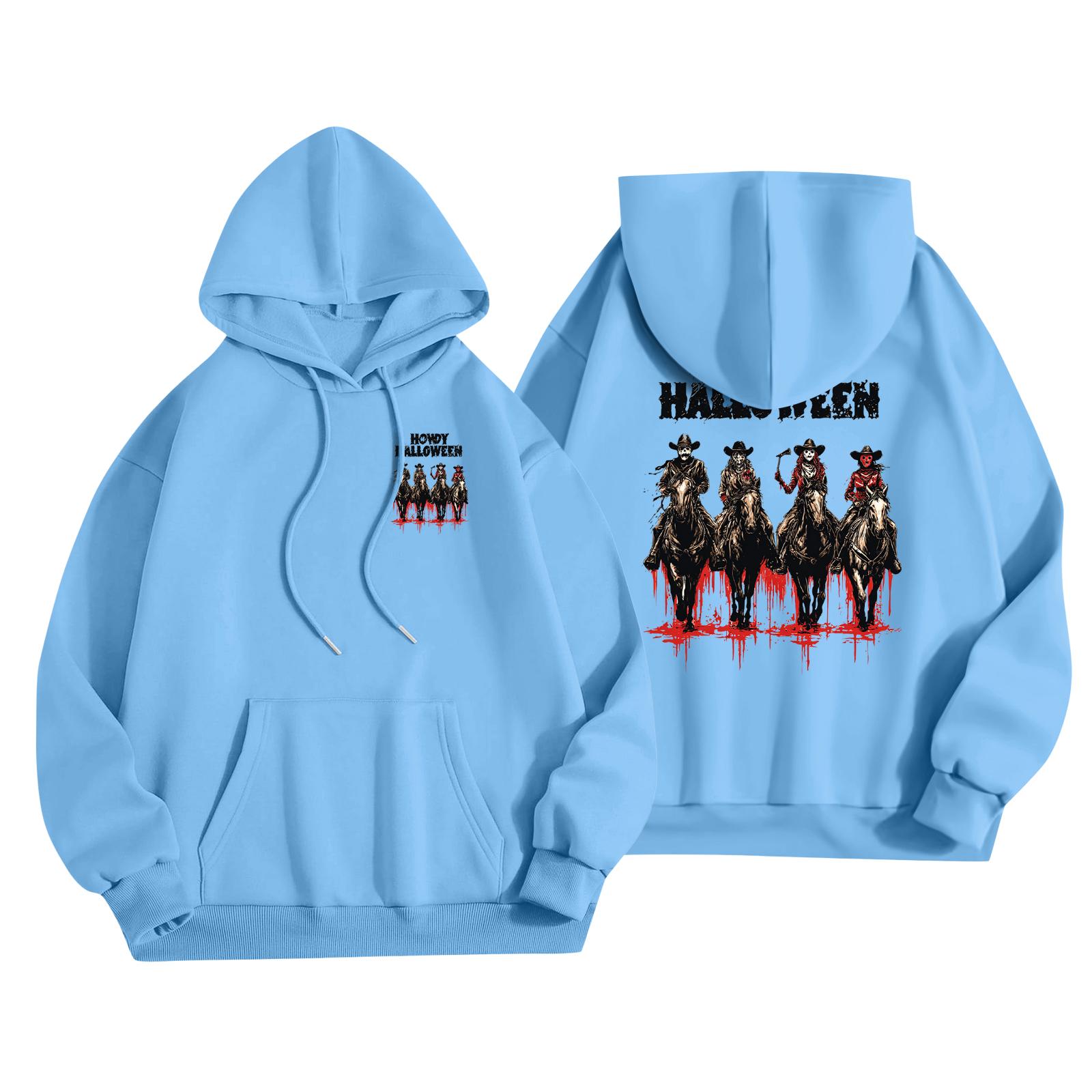 

Детская повседневная модная толстовка с капюшоном и длинными рукавами с принтом на Хэллоуин 160