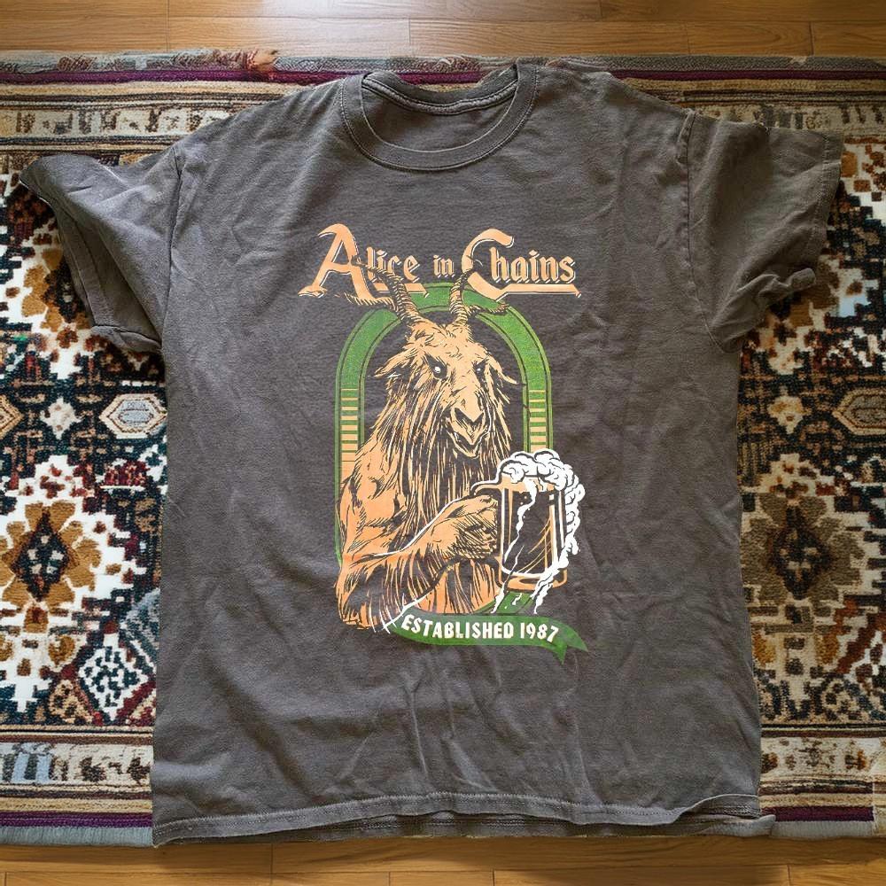 NEW Alice In Chains Devils Brew Retro Unisex Charcoal TShirt Size S5XL Unisex T-Shirt XXXL